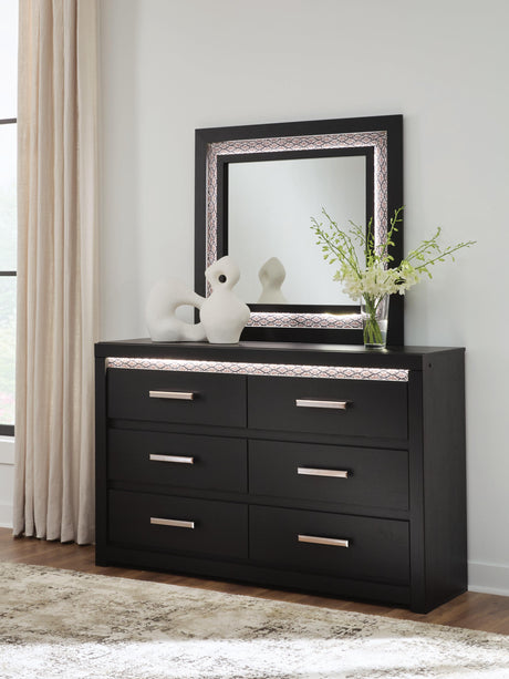 Brizmore Black Dresser and Mirror by Ashley at Eve Furniture