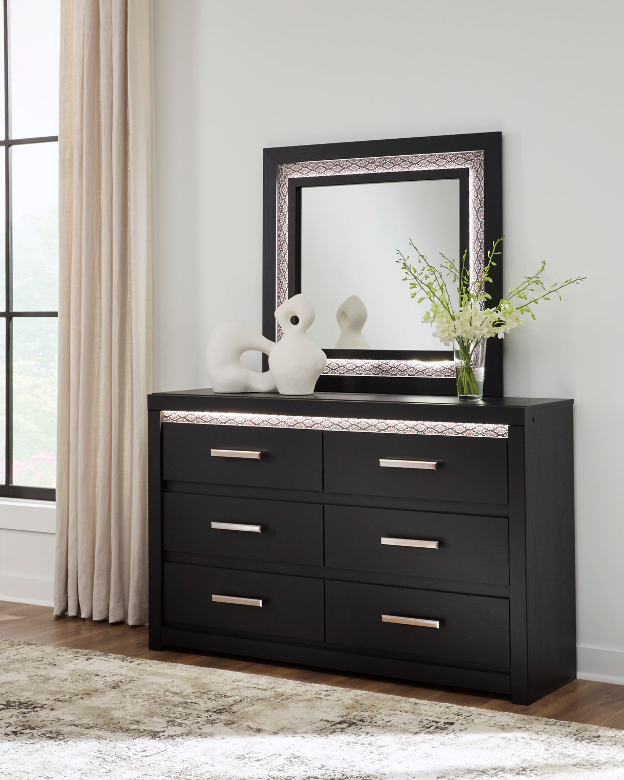 Brizmore Black Dresser Mirror