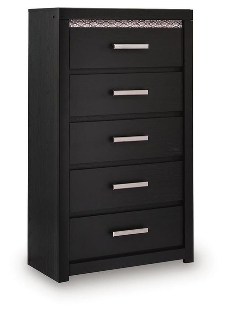 Brizmore Black Five Drawer Chest by Ashley at Eve Furniture