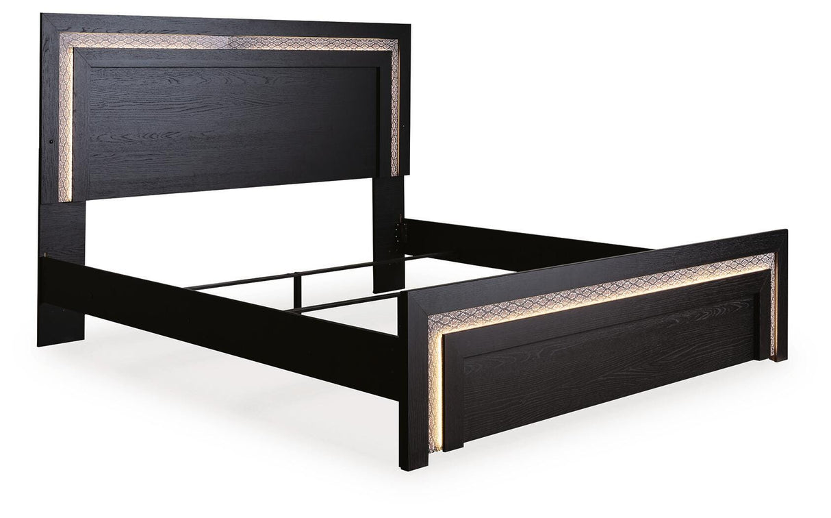 Brizmore Black King Panel Bed
