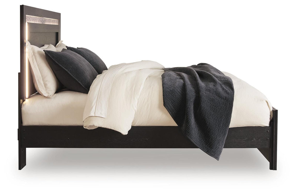 Brizmore Black King Panel Bed