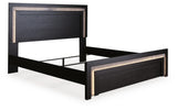 Brizmore Black Queen Panel Bed