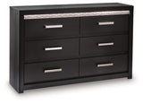 Brizmore Black Six Drawer Dresser