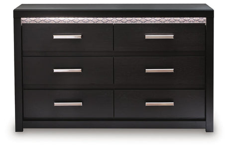 Brizmore Black Six Drawer Dresser by Ashley at Eve Furniture