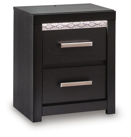 Brizmore Black Two Drawer Nightstand by Ashley at Eve Furniture