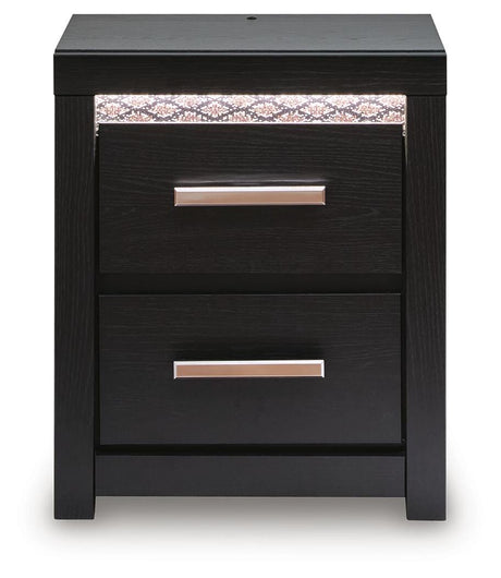 Brizmore Black Two Drawer Nightstand by Ashley at Eve Furniture