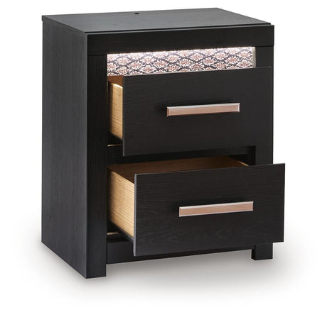 Brizmore Black Two Drawer Nightstand by Ashley at Eve Furniture