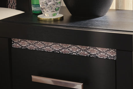 Brizmore Black Two Drawer Nightstand by Ashley at Eve Furniture