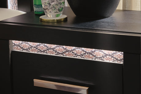 Brizmore Black Two Drawer Nightstand by Ashley at Eve Furniture