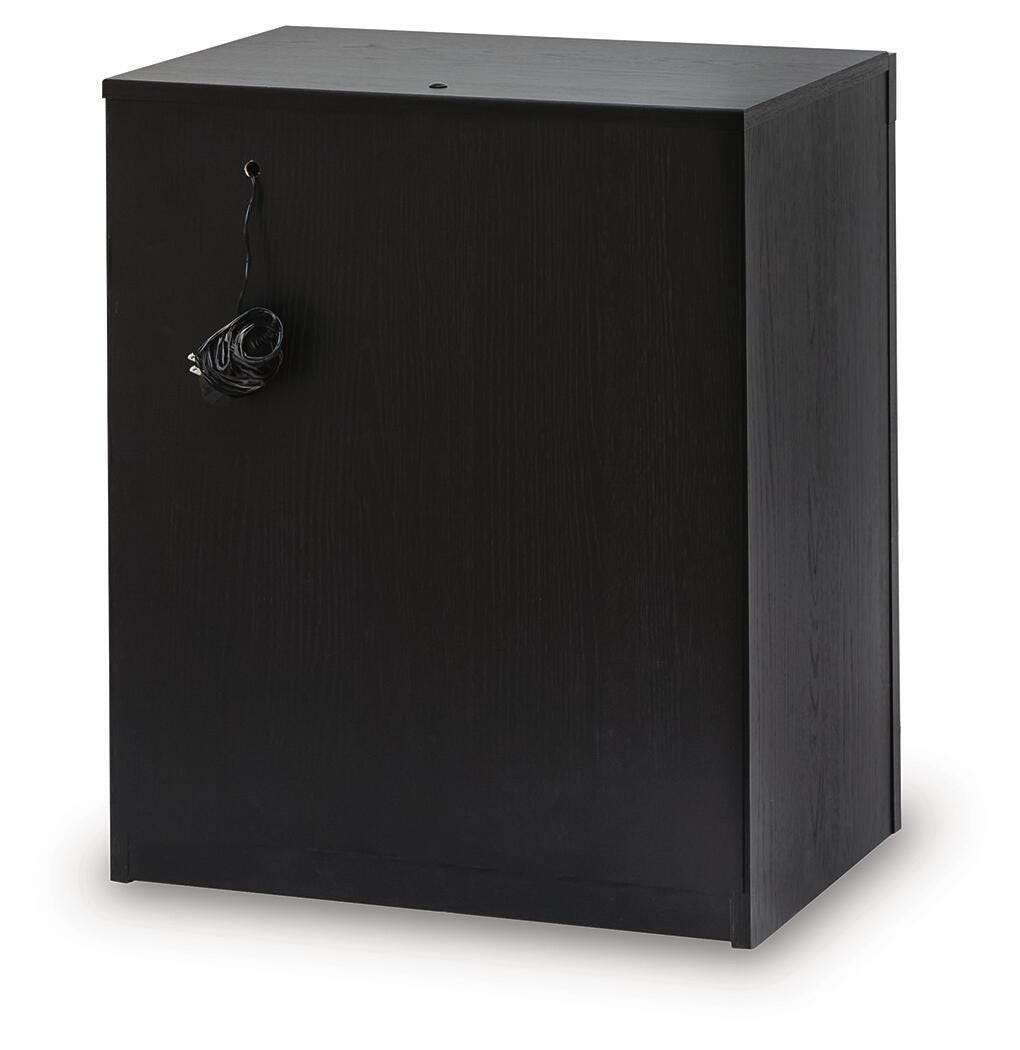 Brizmore Black Two Drawer Nightstand