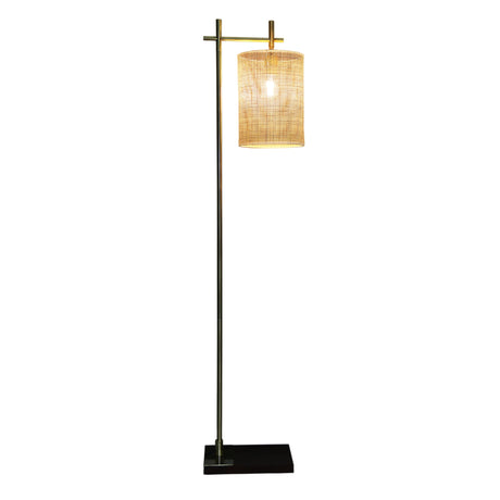 Brizo Bamboo Lampshade Floor Lamp Dark brown and Bronze by Ashcroft Furniture at Eve Furniture