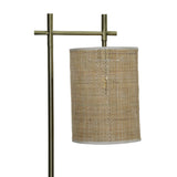 Brizo Bamboo Lampshade Floor Lamp Dark brown and Bronze by Ashcroft Furniture at Eve Furniture