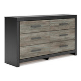 Broachmyn Black/Gray Bookcase Panel Bedroom Set by Ashley at Eve Furniture