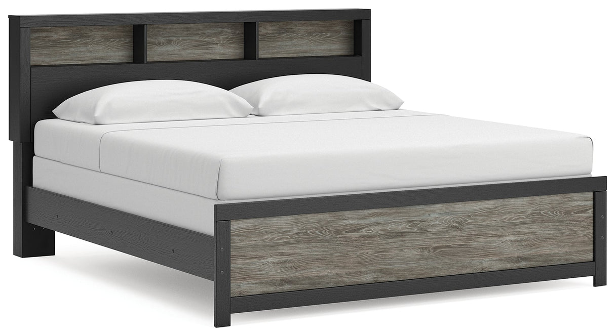 Broachmyn Black/Gray Bookcase Panel Bedroom Set by Ashley at Eve Furniture