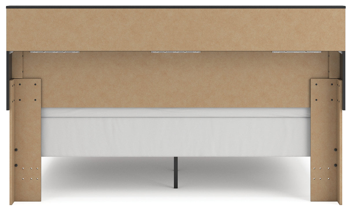 Broachmyn Black/Gray Bookcase Panel Bedroom Set by Ashley at Eve Furniture