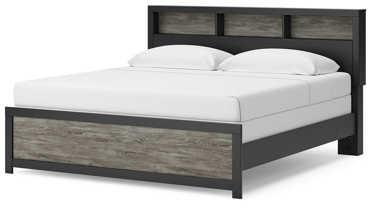 Broachmyn Black/Gray Bookcase Panel Bedroom Set by Ashley at Eve Furniture