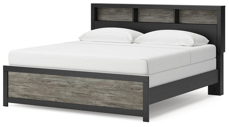 Broachmyn Black/Gray Bookcase Panel Bedroom Set by Ashley at Eve Furniture