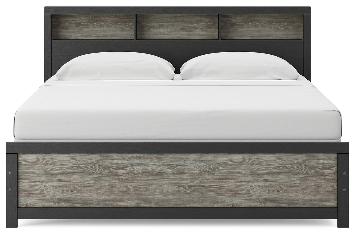 Broachmyn Black/Gray Bookcase Panel Bedroom Set by Ashley at Eve Furniture