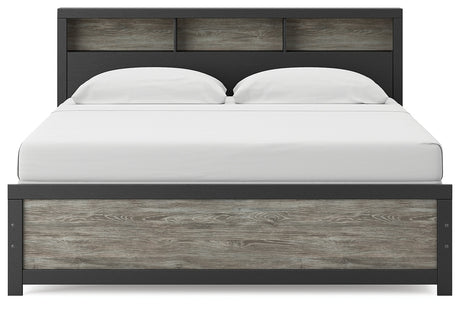 Broachmyn Black/Gray Bookcase Panel Bedroom Set by Ashley at Eve Furniture