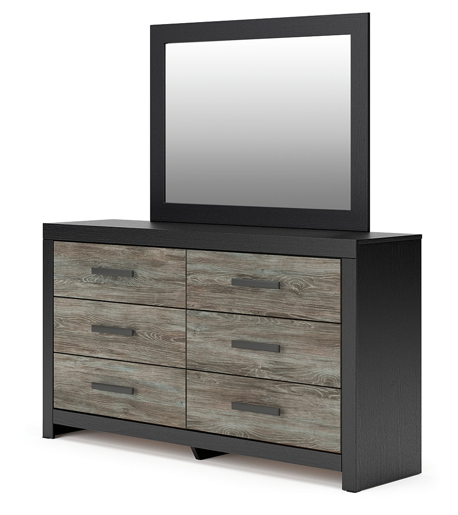 Broachmyn Black/Gray Dresser and Mirror by Ashley at Eve Furniture