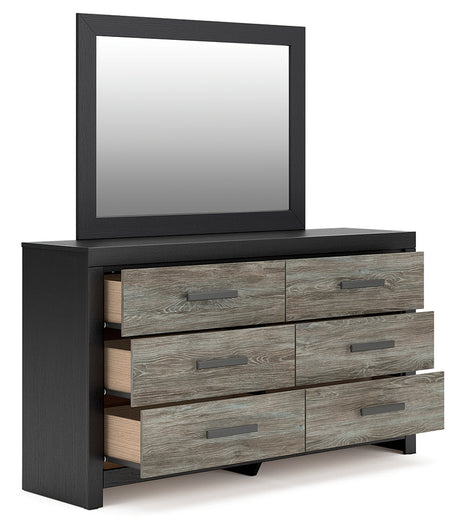 Broachmyn Black/Gray Dresser and Mirror by Ashley at Eve Furniture