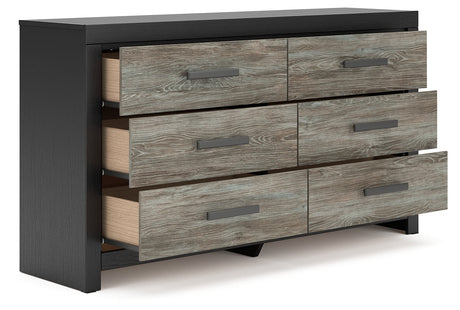 Broachmyn Black/Gray Dresser by Ashley at Eve Furniture