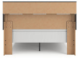 Broachmyn Black/Gray LED Bookcase Panel Bedroom Set by Ashley at Eve Furniture