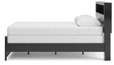 Broachmyn Black/Gray LED Bookcase Panel Bedroom Set by Ashley at Eve Furniture