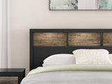 Broachmyn Black/Gray LED Bookcase Panel Bedroom Set by Ashley at Eve Furniture