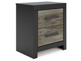 Broachmyn Black/Gray Nightstand by Ashley at Eve Furniture