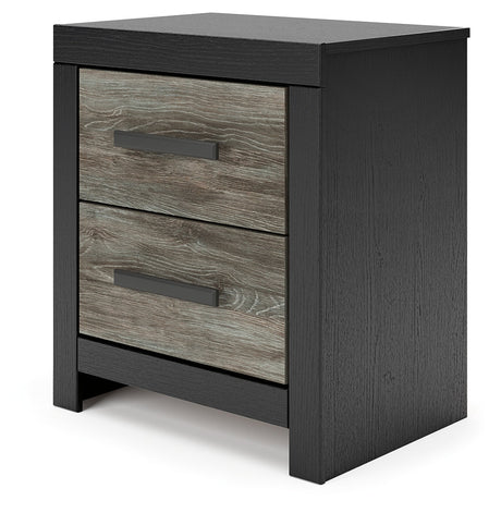 Broachmyn Black/Gray Nightstand by Ashley at Eve Furniture