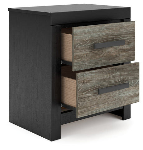 Broachmyn Black/Gray Nightstand by Ashley at Eve Furniture