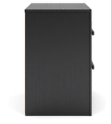 Broachmyn Black/Gray Nightstand by Ashley at Eve Furniture