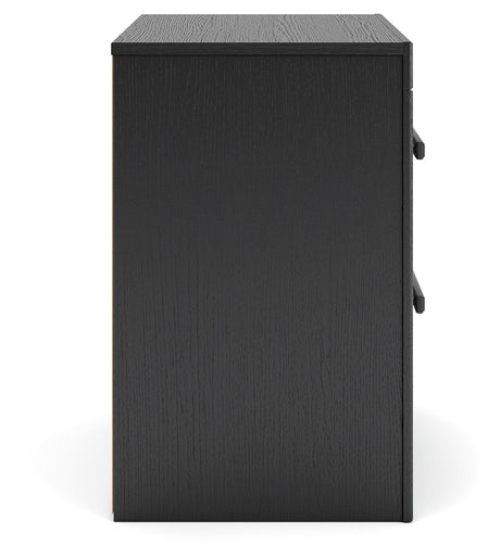 Broachmyn Black/Gray Nightstand by Ashley at Eve Furniture