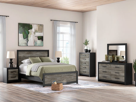Broachmyn Black/Gray Panel Bedroom Set by Ashley at Eve Furniture