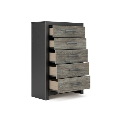 Broachmyn Black/Gray Panel Bedroom Set by Ashley at Eve Furniture