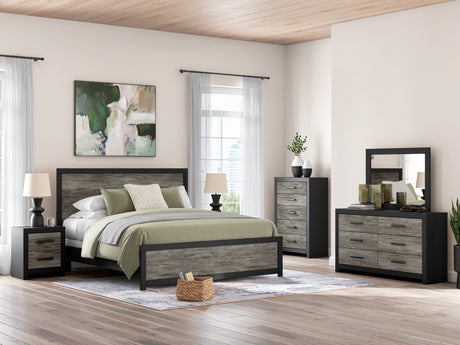 Broachmyn Black/Gray Panel Bedroom Set by Ashley at Eve Furniture