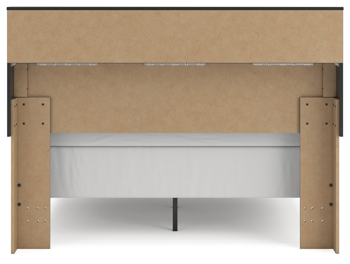Broachmyn Black/Gray Queen Bookcase Bed by Ashley at Eve Furniture