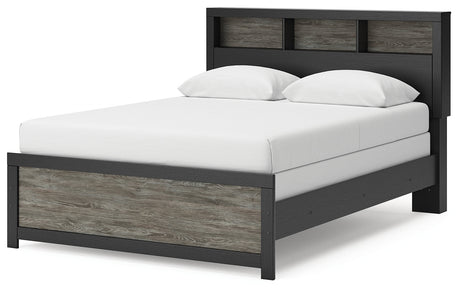 Broachmyn Black/Gray Queen Bookcase Bed by Ashley at Eve Furniture