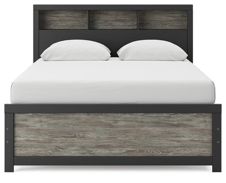 Broachmyn Black/Gray Queen Bookcase Bed by Ashley at Eve Furniture