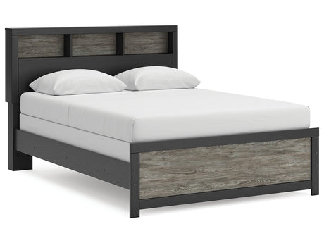 Broachmyn Black/Gray Queen Bookcase Bed by Ashley at Eve Furniture