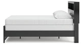 Broachmyn Black/Gray Queen Led Bookcase Panel Bed by Ashley at Eve Furniture