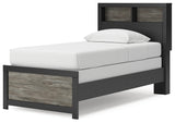 Broachmyn Black/Gray Twin Bookcase Bed by Ashley at Eve Furniture