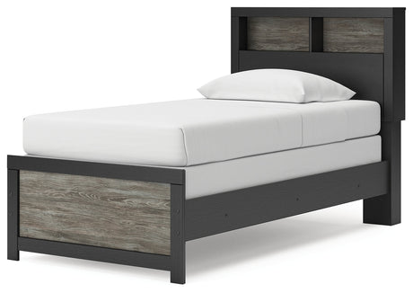 Broachmyn Black/Gray Twin Bookcase Bed by Ashley at Eve Furniture