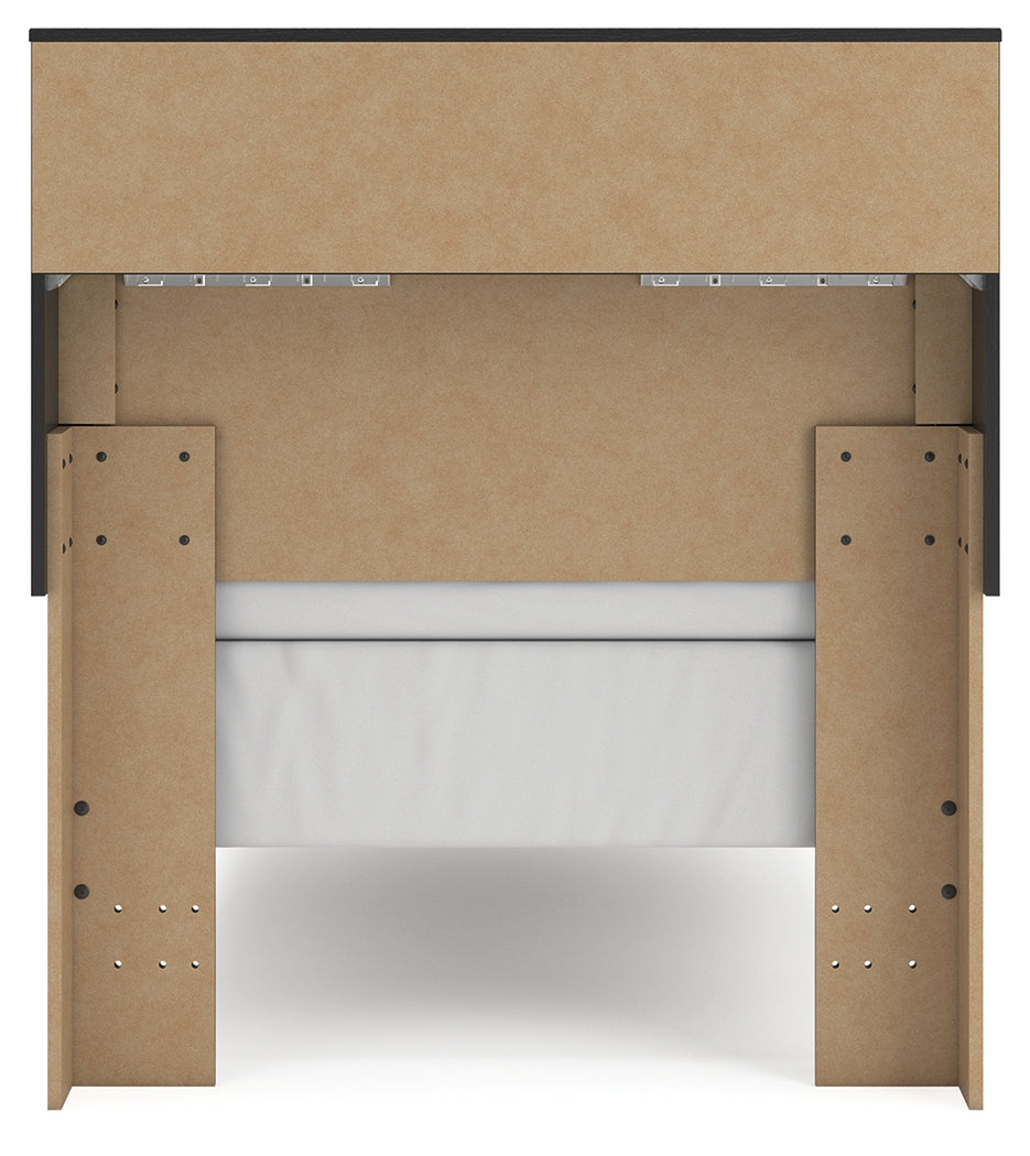 Broachmyn Black/Gray Twin Bookcase Bed by Ashley at Eve Furniture