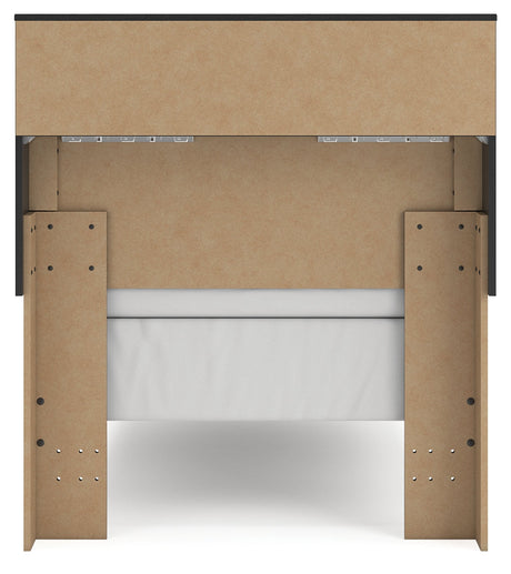 Broachmyn Black/Gray Twin Bookcase Bed by Ashley at Eve Furniture