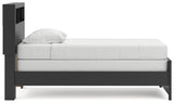 Broachmyn Black/Gray Twin Bookcase Bed by Ashley at Eve Furniture