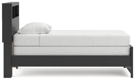 Broachmyn Black/Gray Twin Bookcase Bed by Ashley at Eve Furniture
