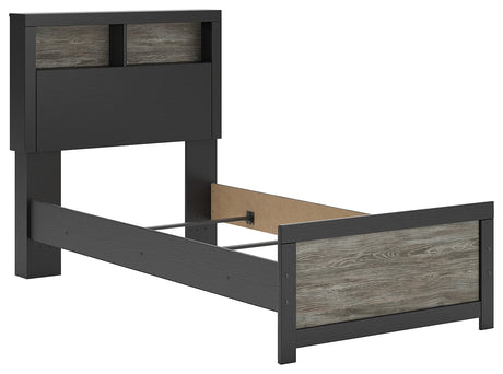 Broachmyn Black/Gray Twin Bookcase Bed by Ashley at Eve Furniture