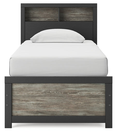Broachmyn Black/Gray Twin Bookcase Bed by Ashley at Eve Furniture